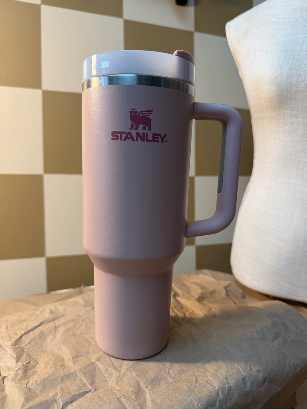 Stanley Pink Insulated Mug with Handle